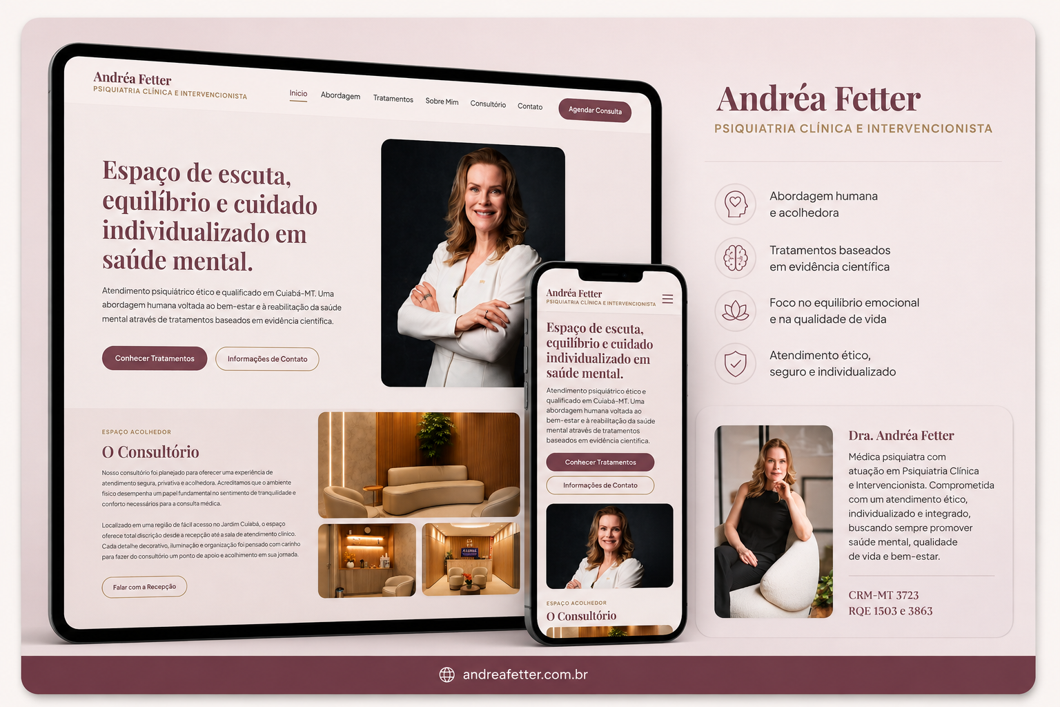 Projeto do site da Dra. Andréa Fetter