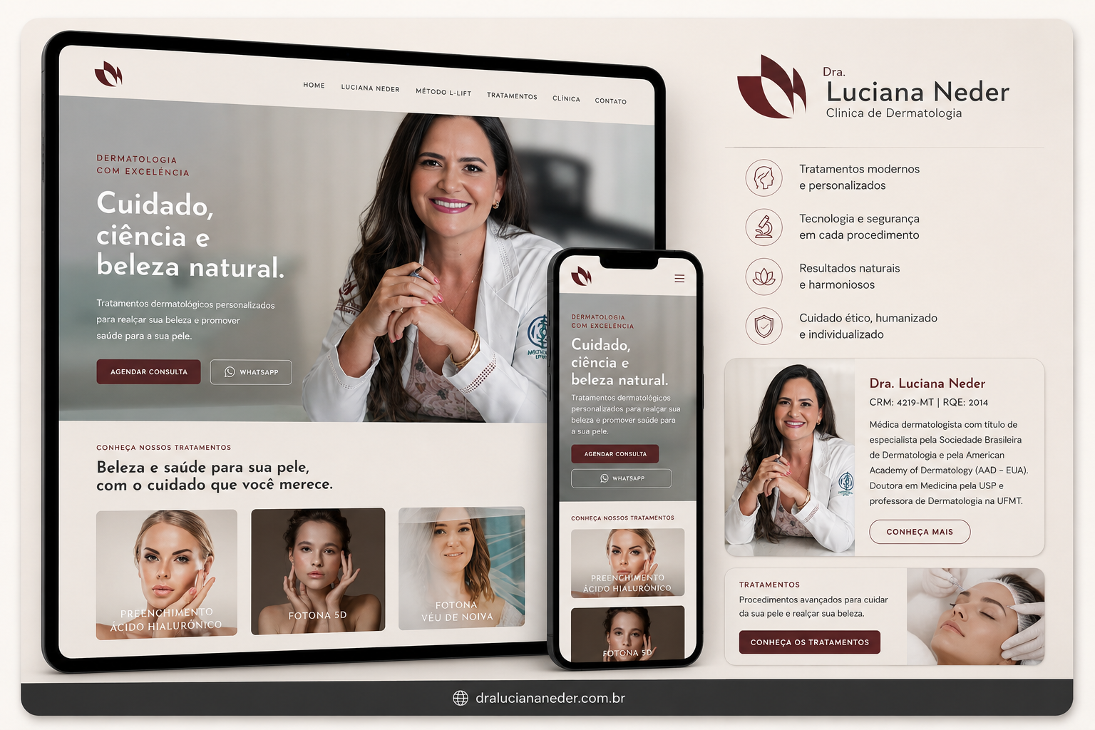 Projeto do site da Dra. Luciana Neder