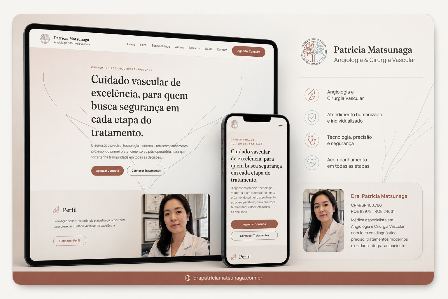 Projeto do site da Dra. Patricia Matsunaga